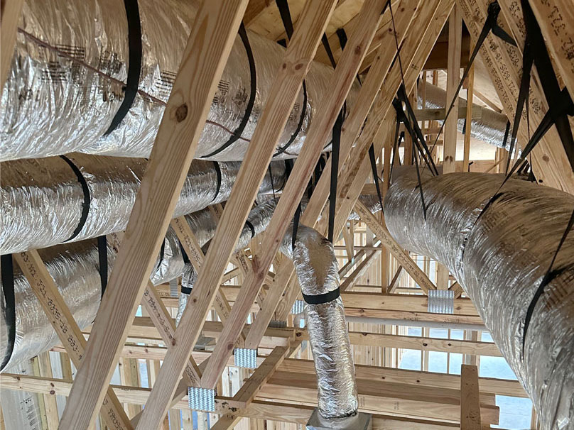 HVAC-New-construction2-top-808×606 R&R Cooling ductwork on new construction site